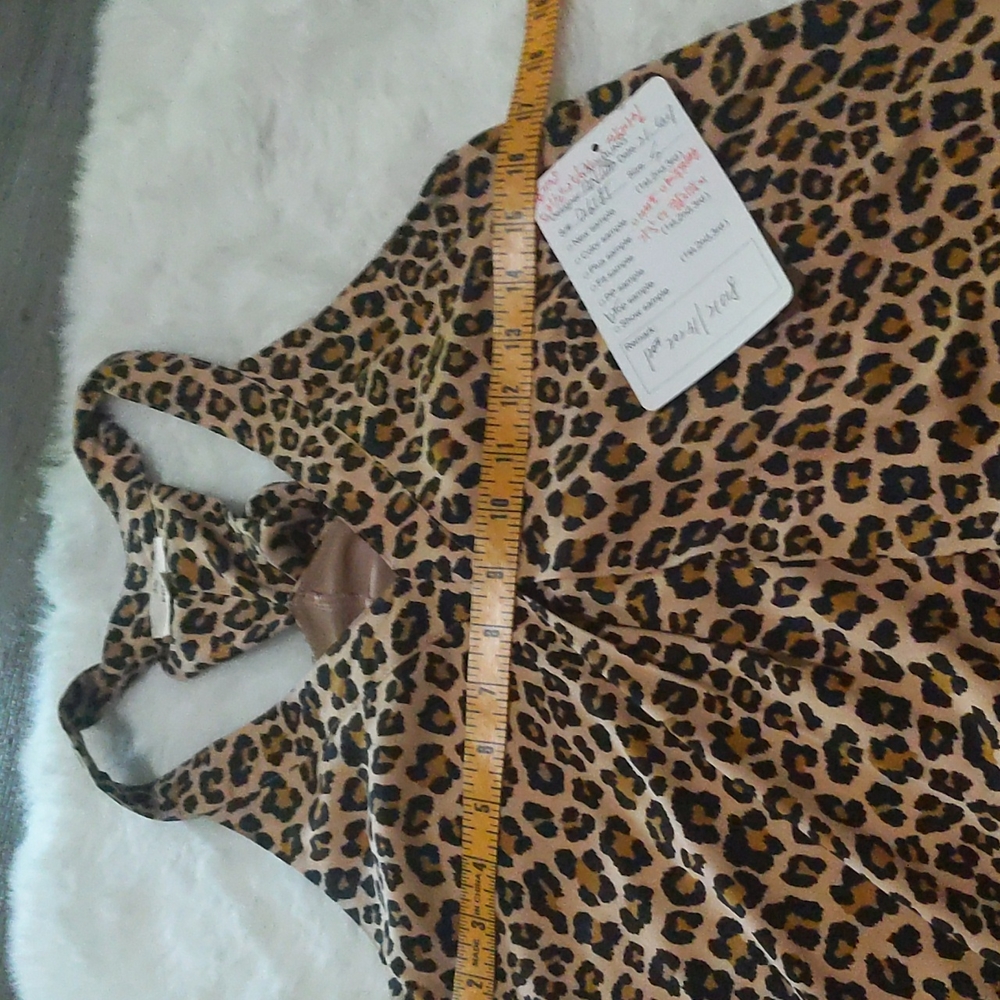 ENTRO • ANTHROPOLOGIE Leopard Print T-Back Maxi Dress ~ NWT - Picture 7 of 10
